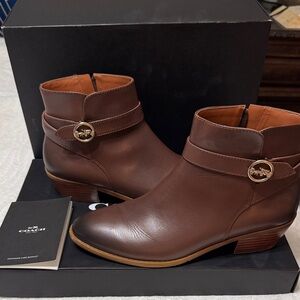 Coach Women's Rich Brown Ankle Booties